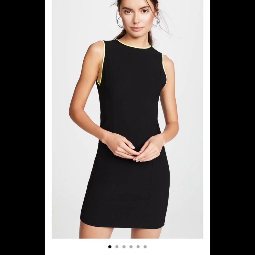 Black Alice & Olivia Dress w Neon Trim - Picture 1 of 7